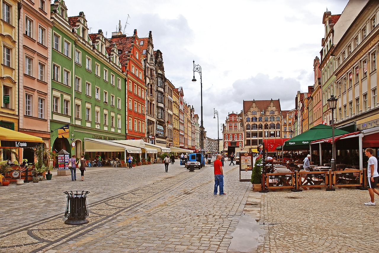 Nocna blokada ulicy we WrocÅawiu 